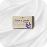 Saponetta viso e corpo 100% naturale alla LAVANDA BIO CON FIORI