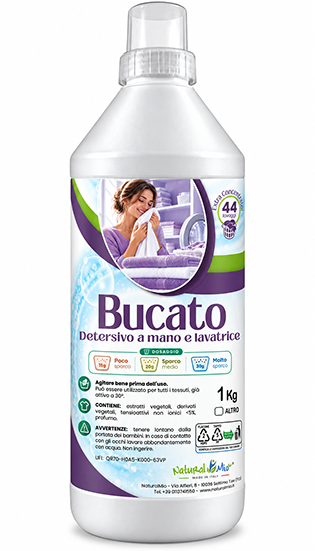 Detersivo bucato a mano e lavatrice - 44 lavaggi con 1 Kg